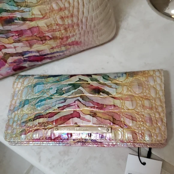 🧡💛 BRAHMIN ENTICE OMBRE Duxbury Satchel & Ady Wallet 💛🧡 - Picture 3 of 13